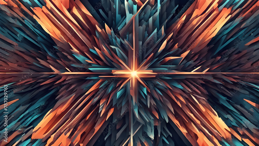 Colorful Starburst Fractal Pattern Colorful Starburst Fractal Pattern