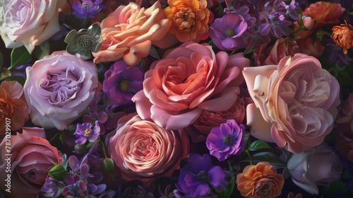 Soft focus of pastel roses, perfect for romantic and floral themes. © mashimara