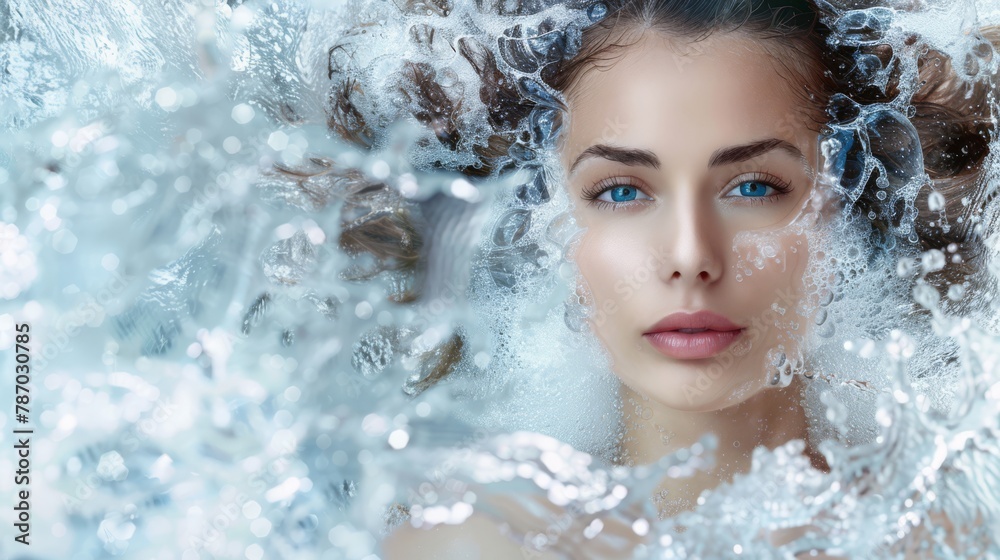 Pure water and female beauty, perfect for spa and wellness advertisements. Pure water and female beauty, perfect for spa and wellness advertisements.