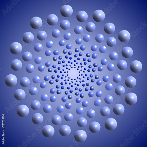 Explosions de boules bleues dans un espace bleu