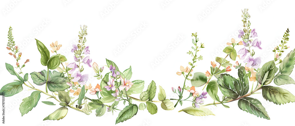 a drawing of a border of flowers and leaves a drawing of a border of flowers and leaves