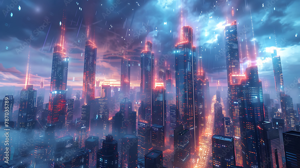 Obraz premium AI Takeover Concept Art, Explore the concept of AI dominance with a futuristic and symbolic visual