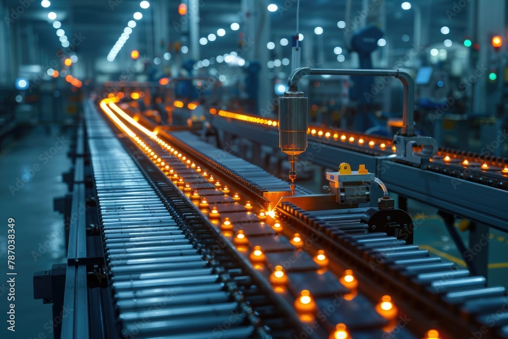 an assembly line in a modern electronics manufacturing facility professional photography an assembly line in a modern electronics manufacturing facility professional photography