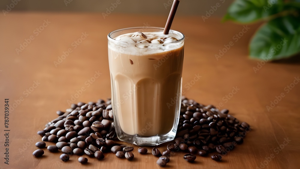 Embrace the creamy richness of a classic coffee latte