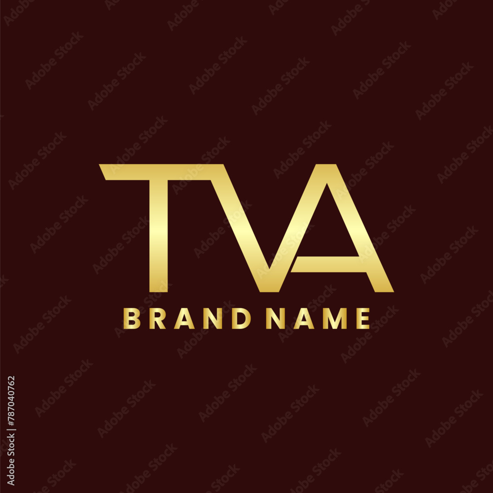 TVA monogram modern logo design TVA monogram modern logo design