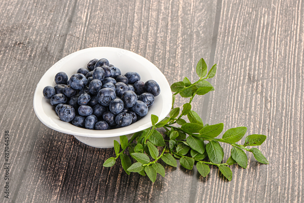 Ripe sweet blueberry in the bowl Ripe sweet blueberry in the bowl