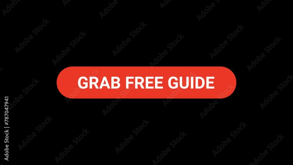 Grab free guide Button click Animation with Transparent Background Grab free guide Button click Animation with Transparent Background