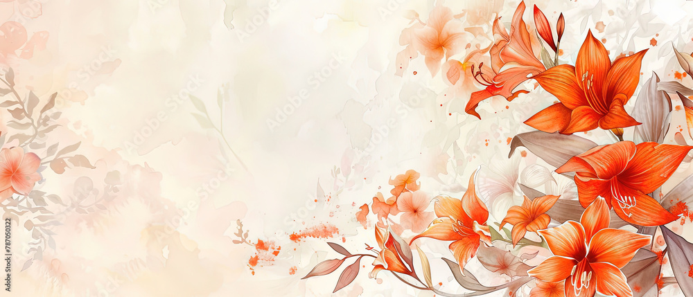 a picture of a beautiful flower background with orange flowers