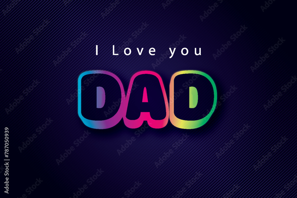 Fathers Day 3d editable text effect		