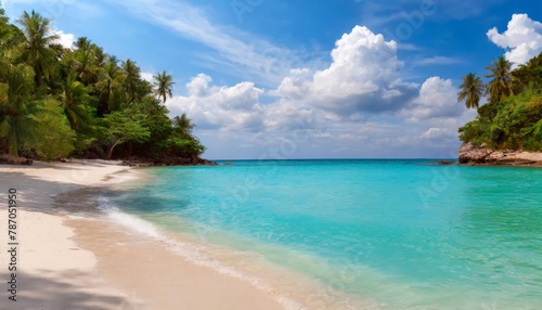 Tropical beach paradise with crystal-clear waters © Євдокія Мальшакова