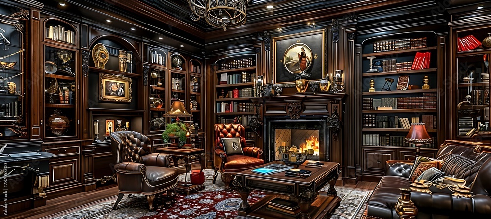 Timeless Elegance A Victorian-Inspired Library Haven