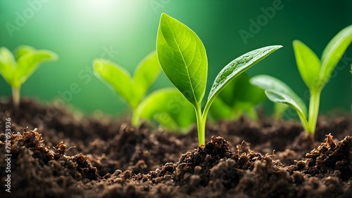 young plant in the ground