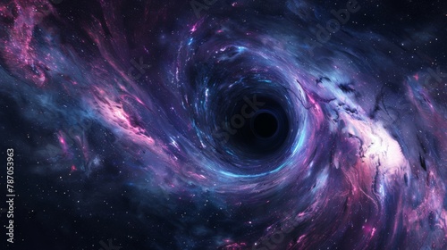 black hole that is in the middle of a galaxy photo