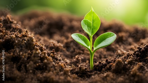 young plant in the ground