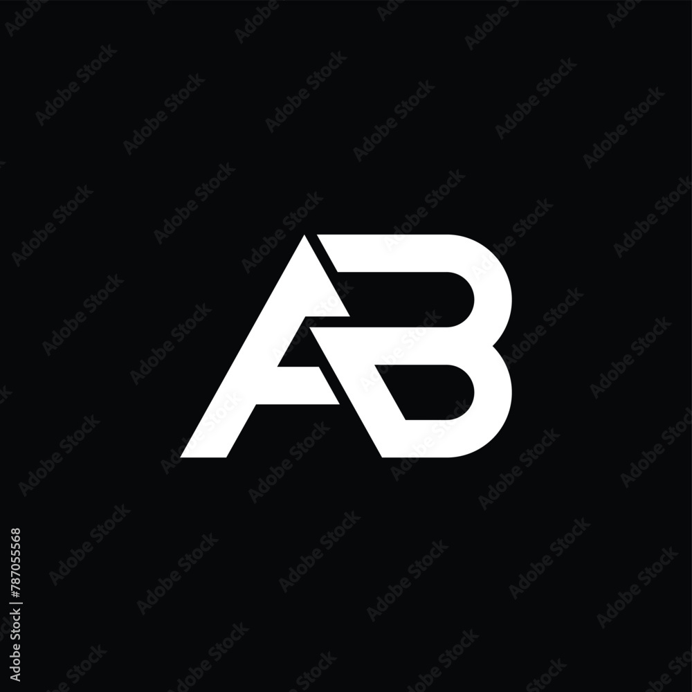 BA or AB awesome letter logo design. Abstract design with different colors illustration. Icon or monogram design. BA or AB awesome letter logo design. Abstract design with different colors illustration. Icon or monogram design.