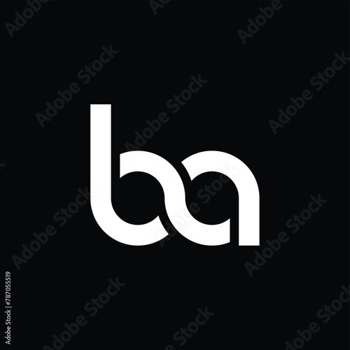 BA or AB awesome letter logo design. Abstract design with different colors illustration. Icon or monogram design.