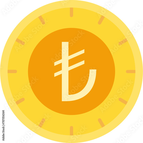 Turkey Lira Coin Icon