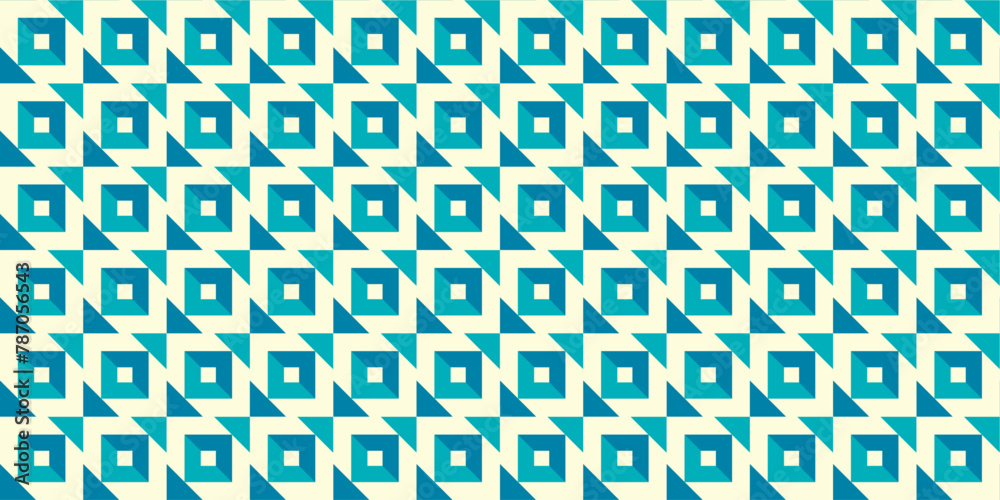 Flat geometric mosaic pattern design
