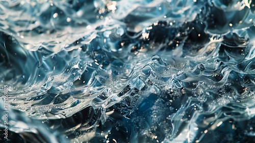 A close up of water with bubbles and foam.