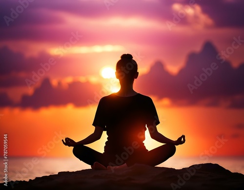 Yoga e meditazione tributo al sole ed alla notte photo