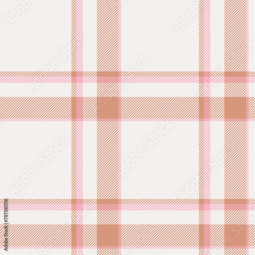 Plaid seamless pattern. Check fabric texture. Vector textile print.