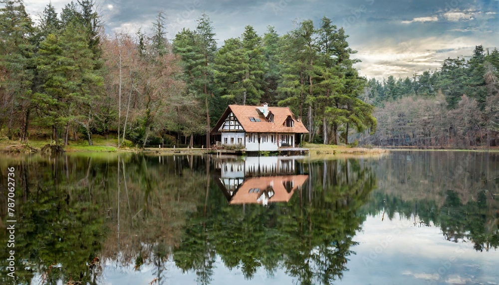 Obraz premium house on the lake