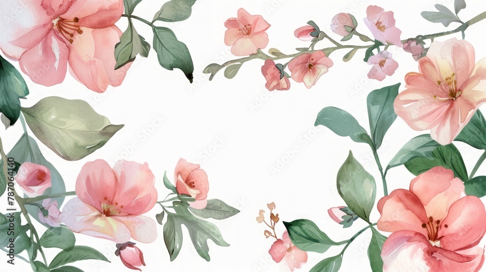 flowers in watercolor frame flower frame flowers in watercolor frame flower frame
