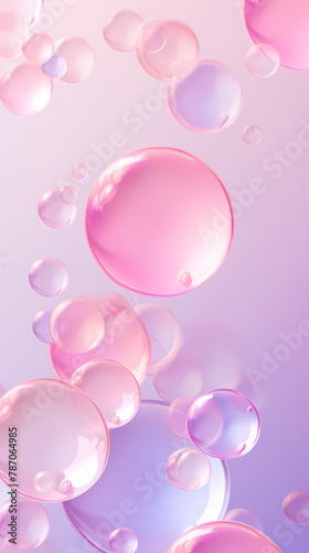 Beautiful floating soap bubbles