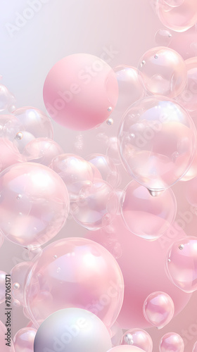 Beautiful floating soap bubbles