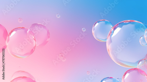 Beautiful floating soap bubbles