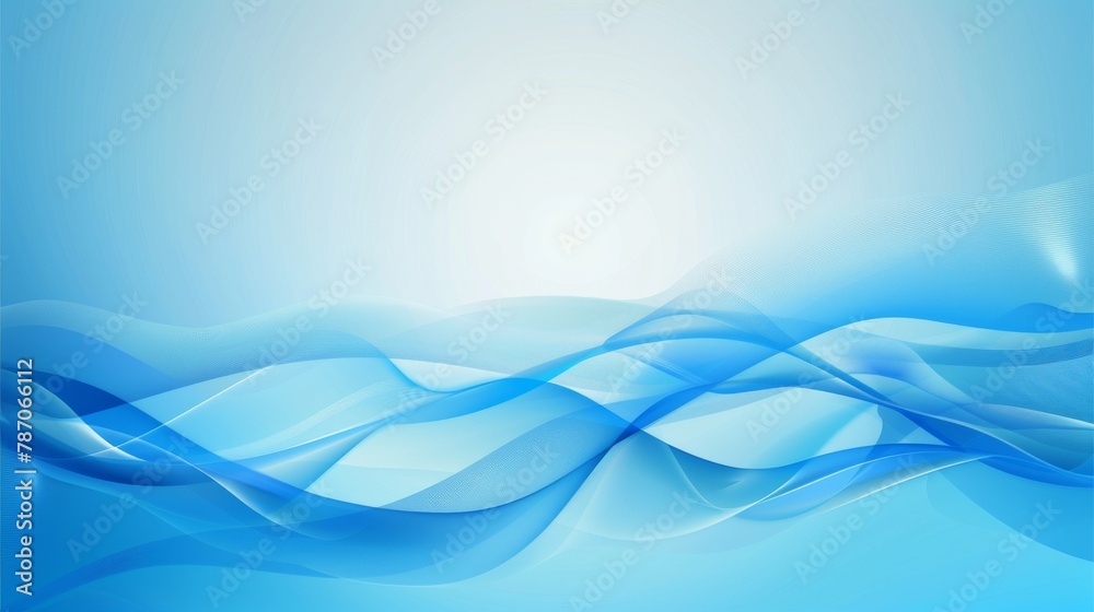 Obraz premium Blue curve abstract background vector
