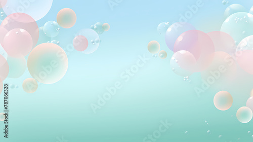 Beautiful floating soap bubbles