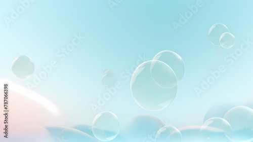 Beautiful floating soap bubbles