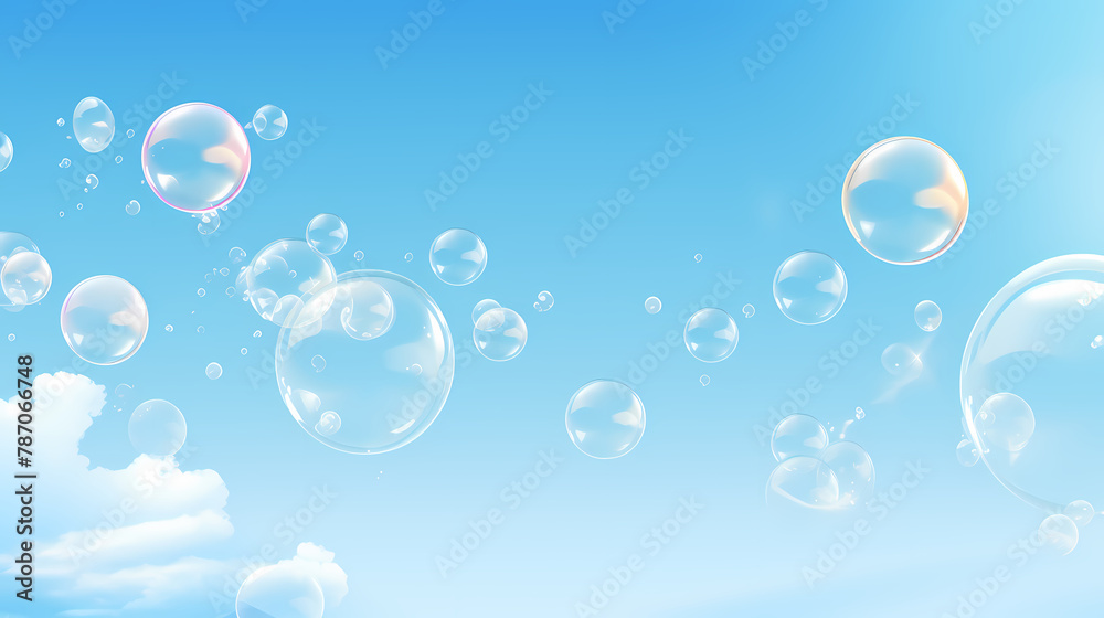 Beautiful floating soap bubbles Beautiful floating soap bubbles