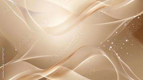 Gold Pastel Lines Abstract Background