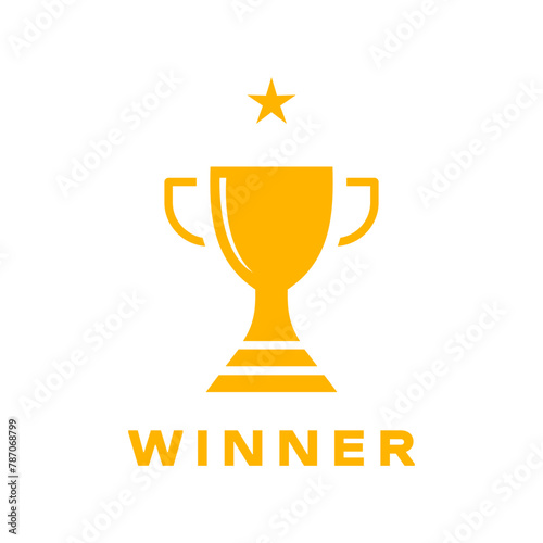 Award winner. Trophy cup with awards. Trophy cup  award  vector illustration in flat style