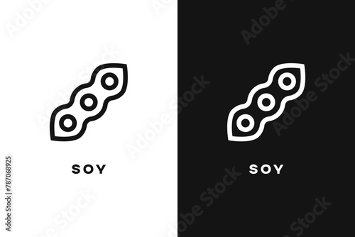 Soy vector icon. Allergy Diet. Soy free seal icon. Vector illustration.
