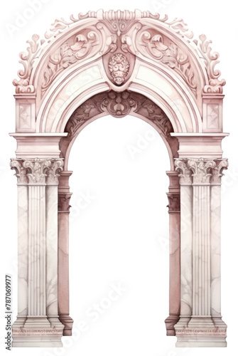 PNG Arch architecture white background creativity. AI generated Image by rawpixel.