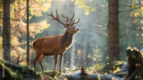 Ethical red deer in the forest © 2rogan