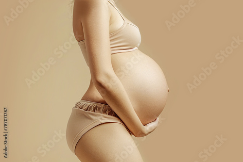 Expecting mother, woman's pregnant belly