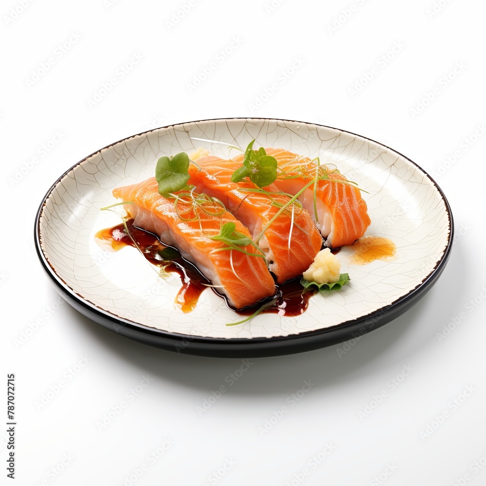 Japanese dish photograph Isolated on white background Japanese dish photograph Isolated on white background