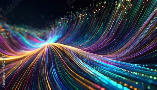 Hypnotic digital artwork of swirling light