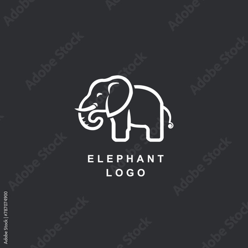 elephant Logo minimal style
