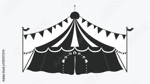 Holiday outdoor recreation symbol is black circus tent