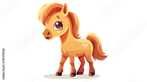 Horse Cute baby animal character illustration for kid