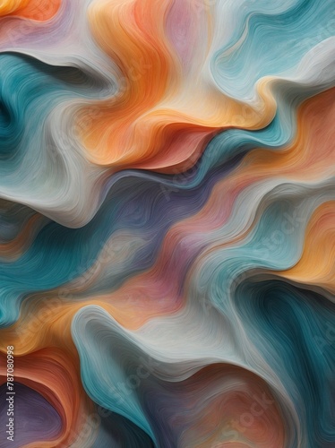 Mesmerizing dance of colors  shapes unfolds  capturing viewers attention with its fluidity  elegance. Swirls of vibrant hues intertwine  creating visual symphony that evokes emotions.