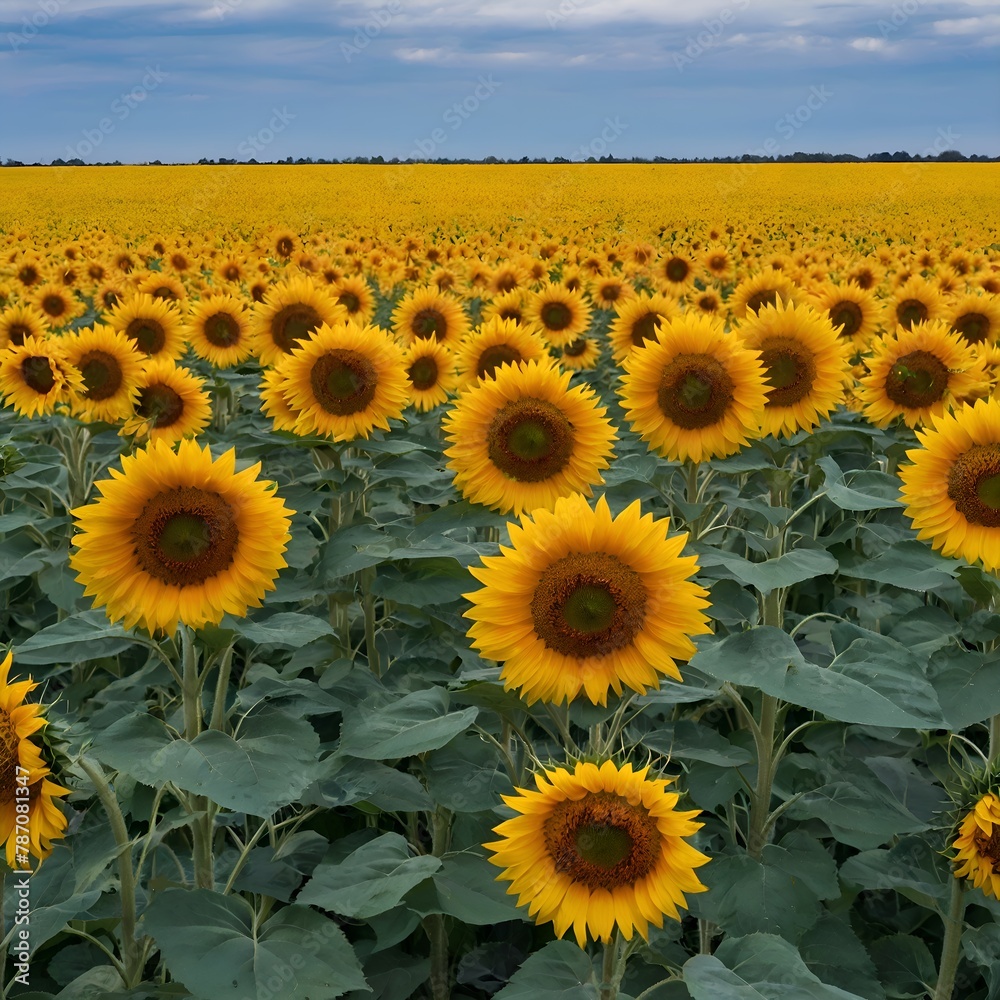 Fototapeta premium field of sunflowers