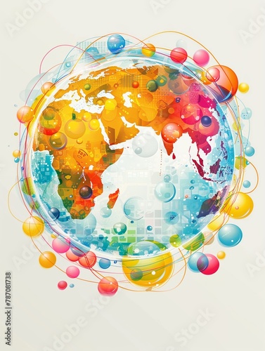bubble speech,globe,nested shape layers,vector graphic photo