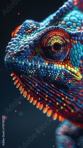 A digital chameleon changing patterns, showing adaptability in data formats