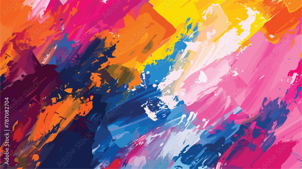 Impressionist color painting abstract background flat